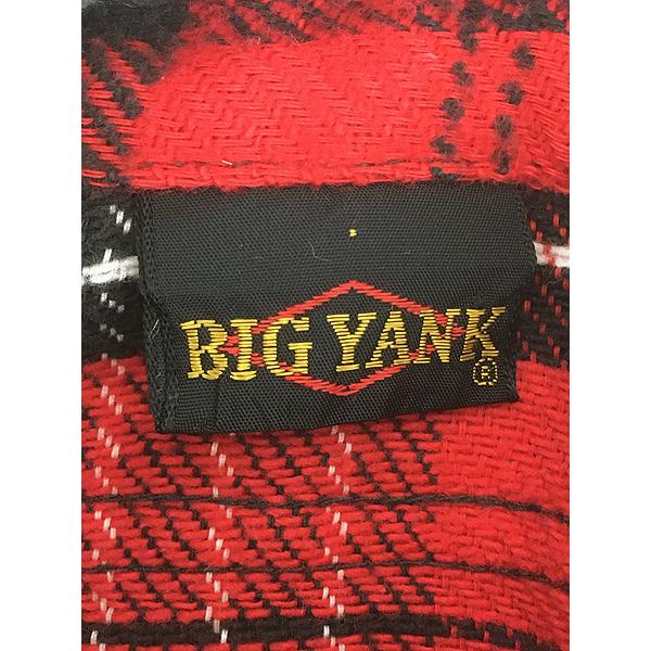 古着 70s BIG YANK レッド チェック ヘビー フランネル シャツ
