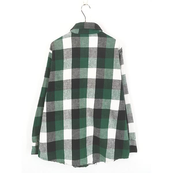 70s~80s USA VINTAGE ヘビネルチェックシャツ 緑 グレー 70s~80s USA VINTAGE ヘビネルチェックシャツ 緑 グレー 70s~80s USA