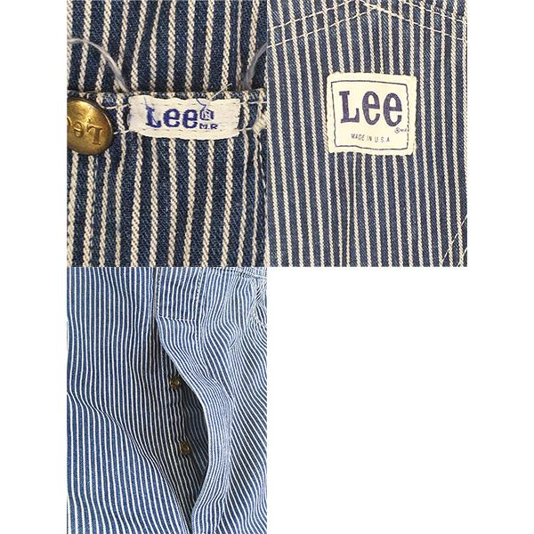 Lee　ヒッコリーオーバーオール　70's　USA製　ヴィンテージ 古着 70s USA製 Lee ヒッコリー ストライプ デニム ワーク