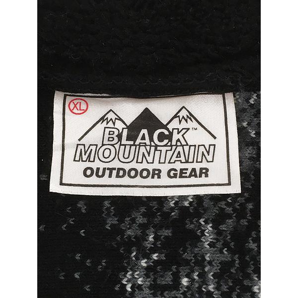 古着 90s USA製 BLACK MOUNTAIN オオカミ ウルフ 総柄 フリース