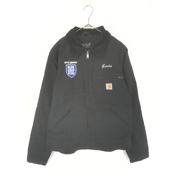 古着 Carhartt 裏地 ストライプ ブランケット ブラック ダック