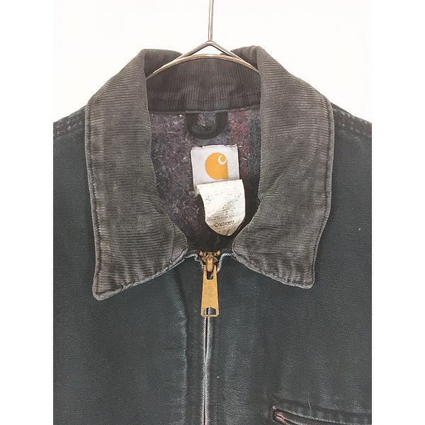 古着 00s Carhartt 裏地 ストライプ ブランケット BLK ブラック ダック