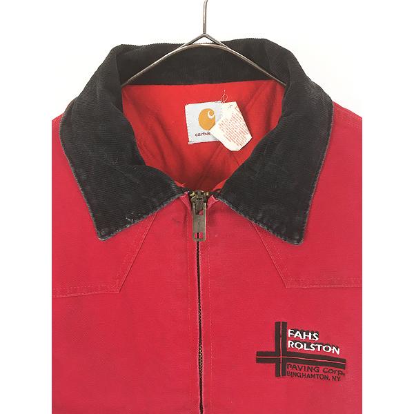 古着 90s USA製 Carhartt ウエスタン ヨーク レッド ダック