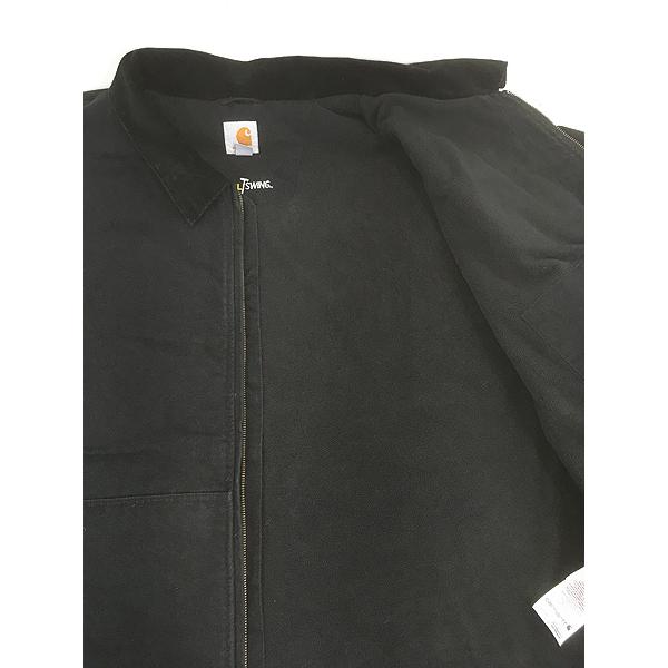古着 Carhartt 「Full Swing」 襟コーデュロイ 裏ボア 縦ポケット BLK