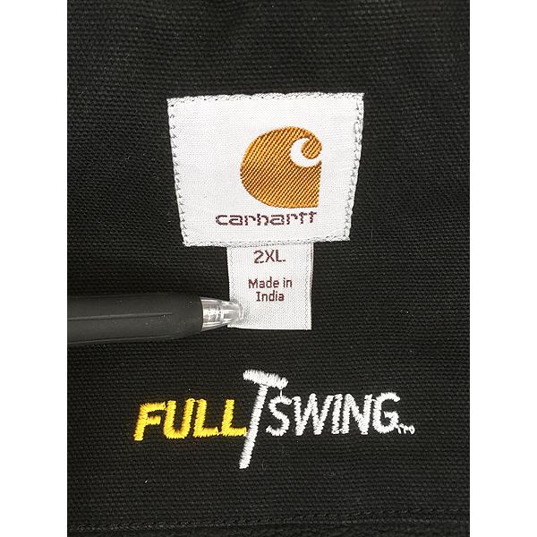 古着 Carhartt 「Full Swing」 襟コーデュロイ 裏ボア 縦ポケット BLK