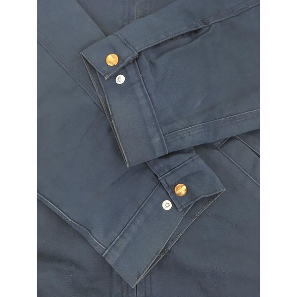 古着 10s Carhartt ネイビー ポリコットン ツイル パデット ジャケット パーカー XL 古着 10s Carhartt ネイビー ポリコットン ツイル パデット ジャケット