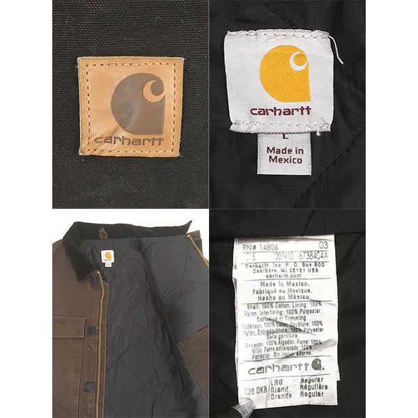 古着 10s Carhartt DKB ダークブラウン ダック パデット