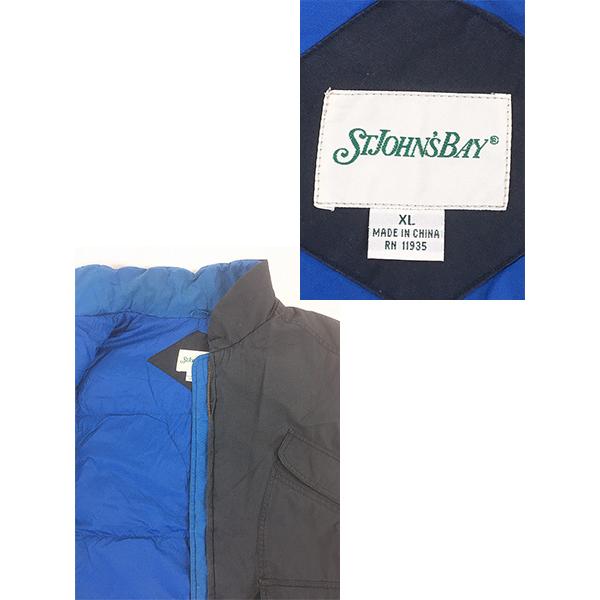 古着 90s St John's Bay 多ポケット ポリコットン シェル ダウン