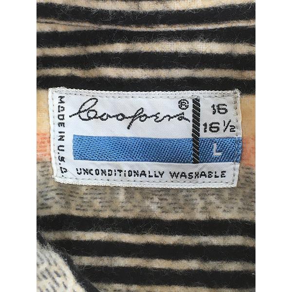 古着 60s USA製 Coopers 好配色 マルチ ストライプ 開襟 ボックス