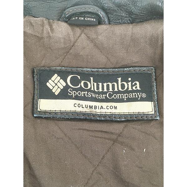 古着 Columbia 本革 カウ レザー スポーツ ジャケット XL : 古着屋