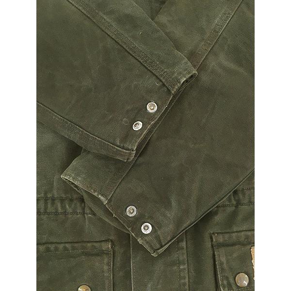 古着 80s USA製 Carhartt 裏地 ブランケット モスグリーン ダック 5