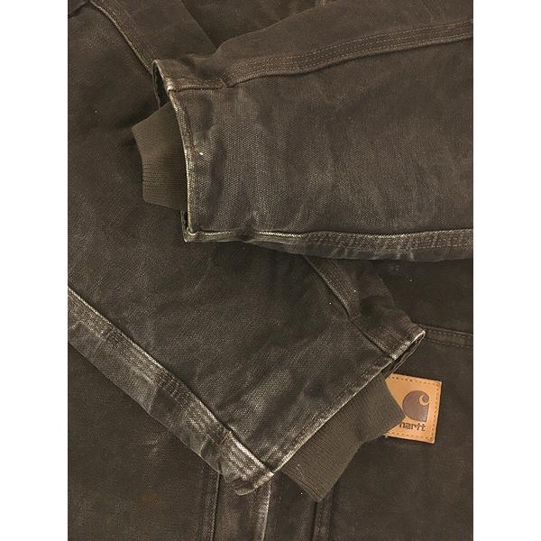 古着 00s Carhartt 裏ボア ダークブラウン ダック サンドストーン