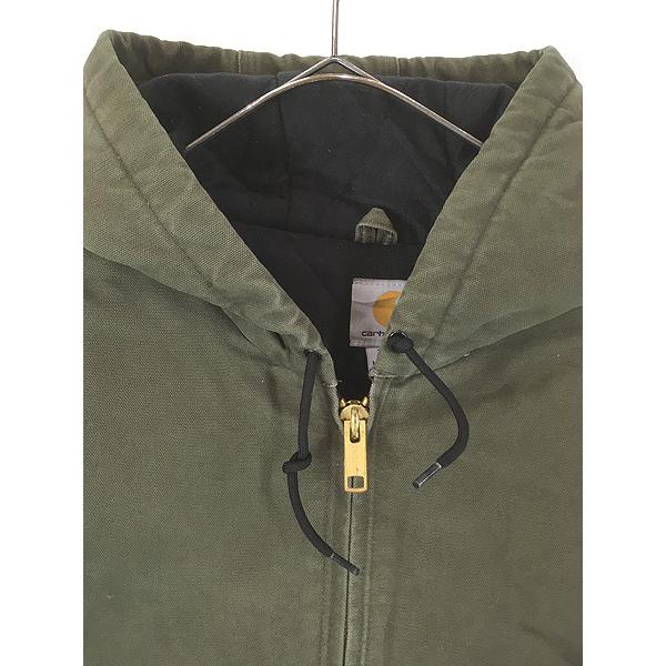 CARHARTT ジャケット　アウター　メンズ　アーミーグリーン 古着 Carhartt ARG アーミーグリーン ダック 防寒 パデット