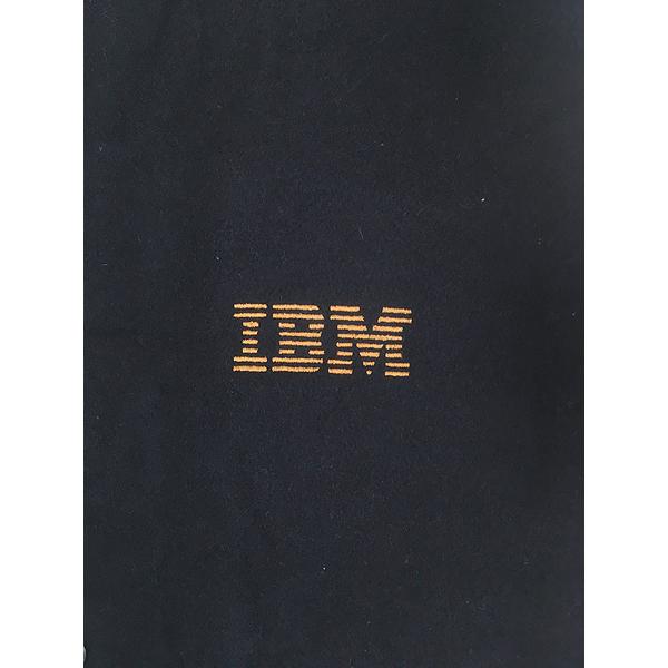 古着 Canada製 EXPRESS 本革 レザー袖 「IBM」 刺しゅう メルトン