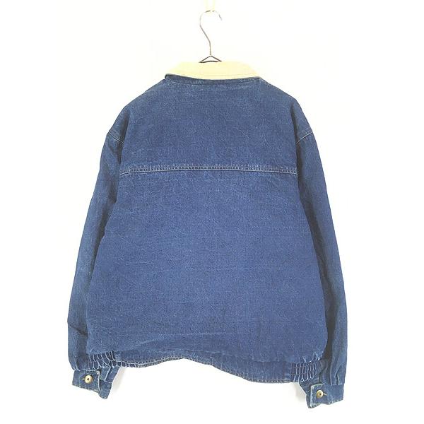 古着 80s Eddie Bauer ブランケット ライナー 濃紺 デニム トラッカー