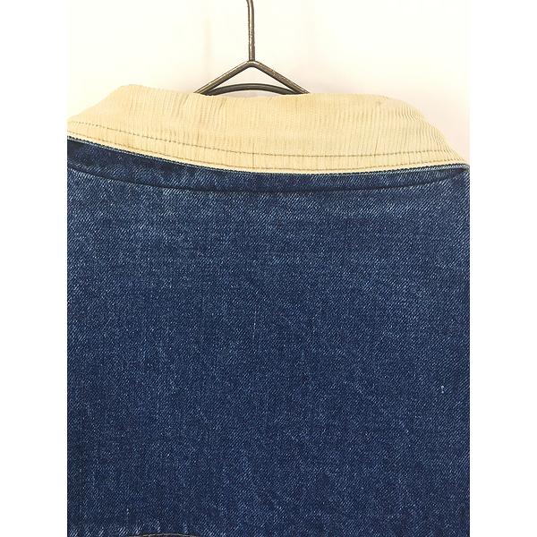 古着 80s Eddie Bauer ブランケット ライナー 濃紺 デニム トラッカー
