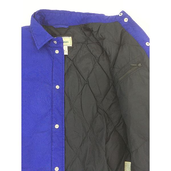 古着 80s USA製 LL Bean 裏地 ナイロン キルティング スナップボタン