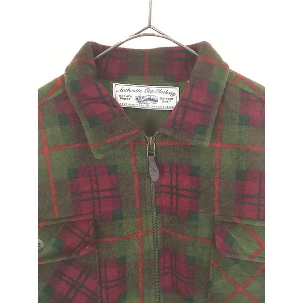 古着 90s GAP 「Authentic Gap Clothing」 チェック ハーフジップ