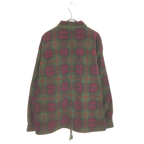 古着 90s GAP 「Authentic Gap Clothing」 チェック ハーフジップ