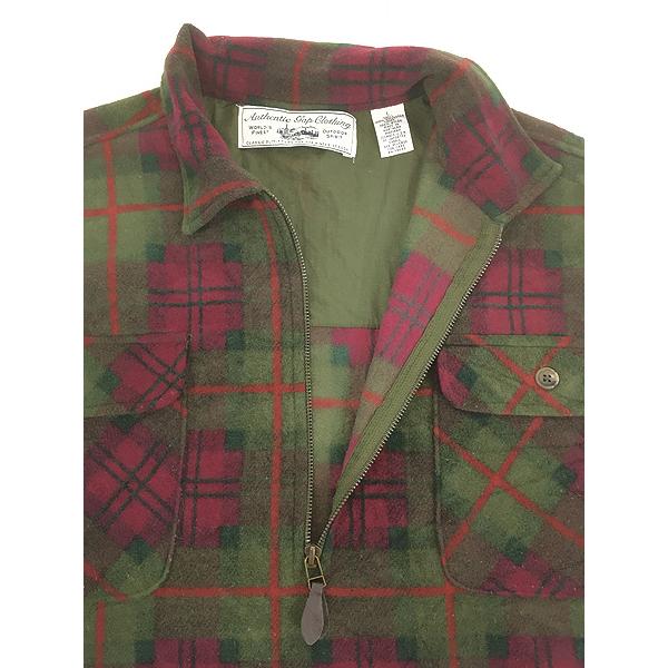古着 90s GAP 「Authentic Gap Clothing」 チェック ハーフジップ