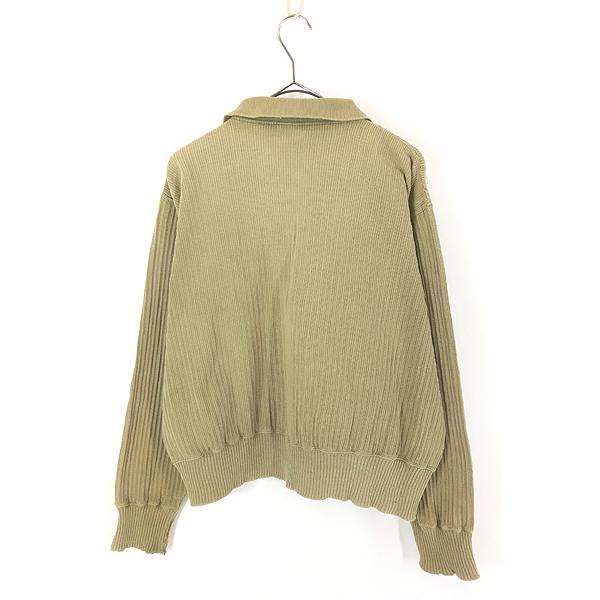 古着 50s Mayo Spruce 無地 ソリッド 襟付き ハーフジップ 100