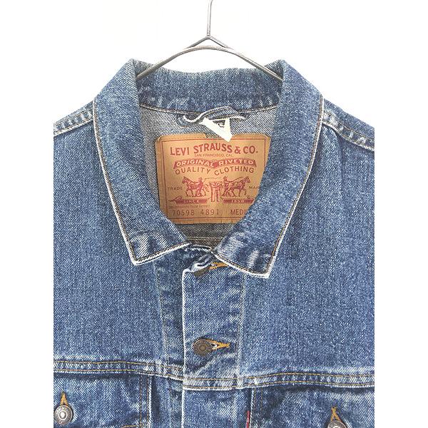 古着 90s Levi's 70598-4891 デカタグ ワイドシルエット ブルー デニム