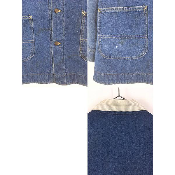 古着 80s USA製 Sears Roebucks ブランケット ライナー 濃紺 デニム