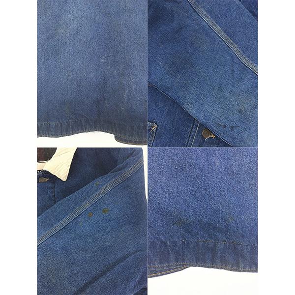 古着 80s USA製 Sears Roebucks ブランケット ライナー 濃紺 デニム