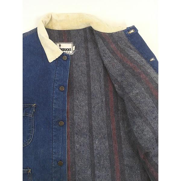 古着 80s USA製 Sears Roebucks ブランケット ライナー 濃紺 デニム