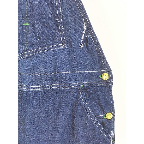 古着 50s USA製 Oshkosh B'gosh 真紺 インディゴ デニム ワーク オーバーオール サロペット W39 L29.5 古着 50s USA製 Oshkosh B'gosh 真紺 インディゴ デニム ワーク