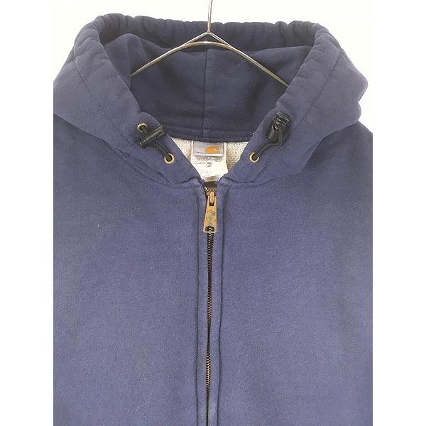 古着 00s Carhartt 裏地 メッシュ ワンポイント 刺しゅう スウェット