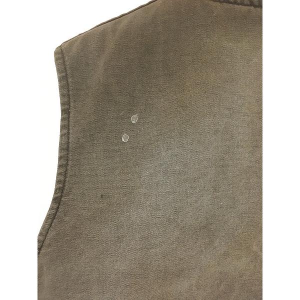 古着 Carhartt フェード ダークブラウン ダック 首リブ 腰ゴム