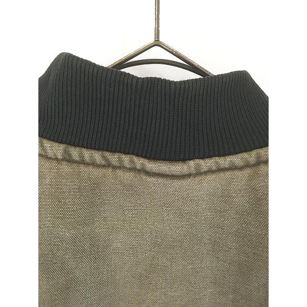 古着 Carhartt フェード ダークブラウン ダック 首リブ 腰ゴム