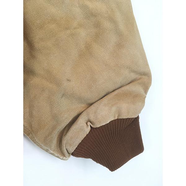 古着 10s Carhartt BRN フェード ブラウン ダック 防寒 パデット