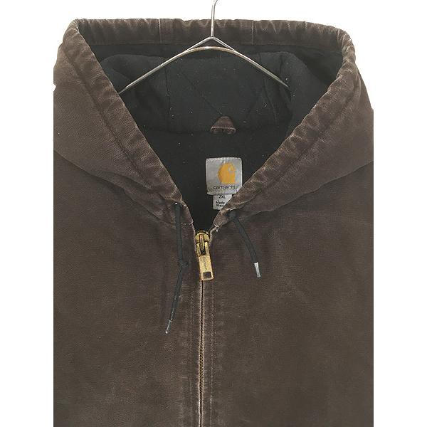 Carharttアクティブジャケット ダークブラウン 希少 DKB 古着 Carhartt DKB ダークブラウン ダック パデット アクティブ