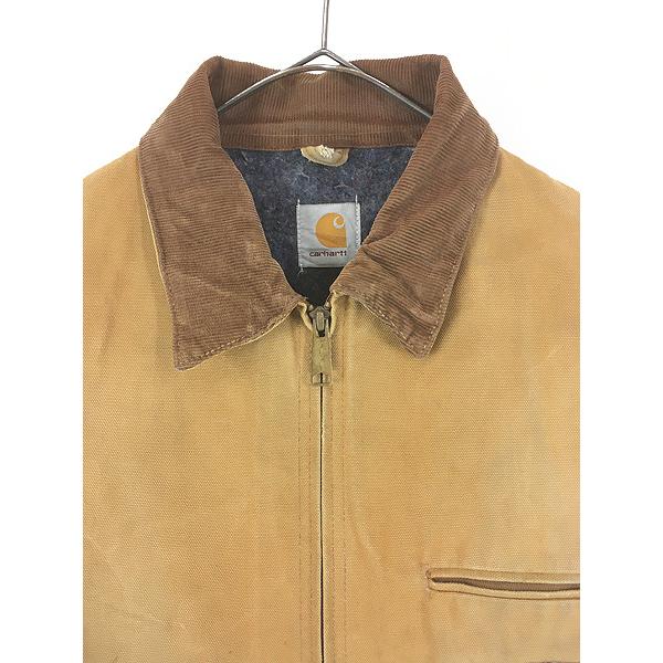 古着 80s- Carhartt 裏地 ストライプ ブランケット ブラウン