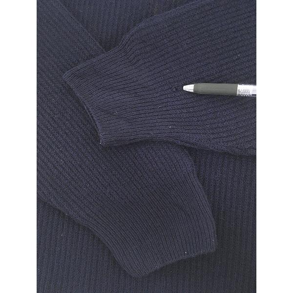 古着 80s Scotland製 Burberrys 無地 プレーン Wネック 上質 ウール