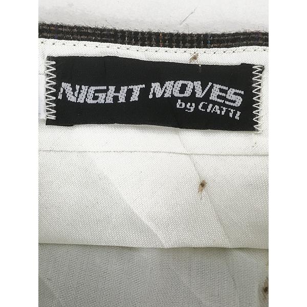 古着 90s Night Moves by Ciatti ダーク & ネオン チェック 3タック