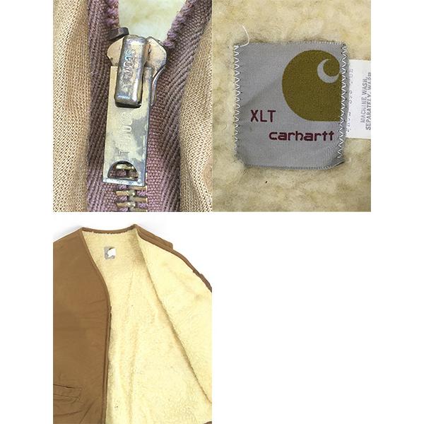 古着 70s Carhartt 裏ボア オールド ブラウン ダック Vネック ワーク
