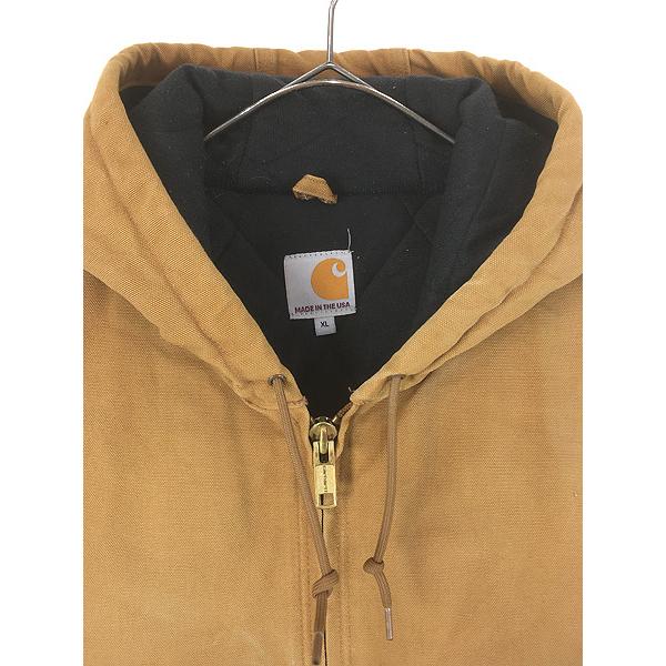 古着 10s USA製 Carhartt ブラウン ダック 防寒 パデット アクティブ