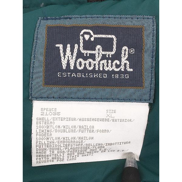古着 90s USA製 WoolRich 軽量 100% ナイロン シェル グース ダウン