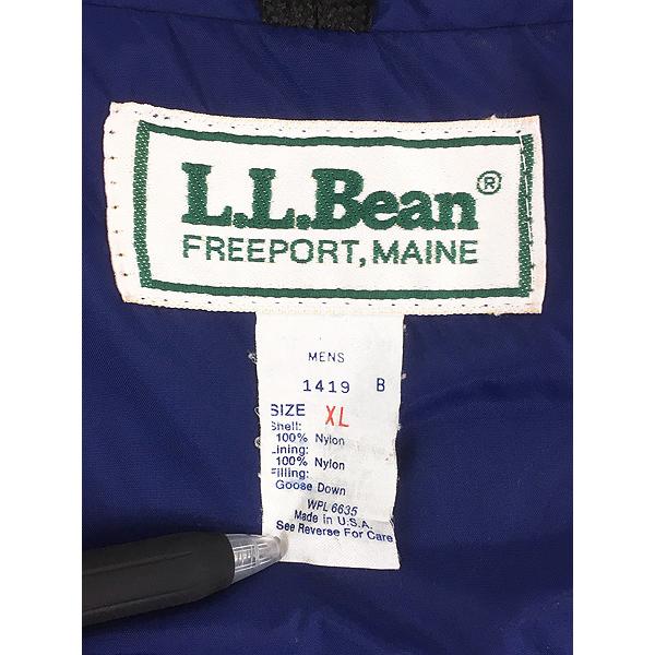 古着 80s USA製 LL Bean 軽量 ナイロン シェル グース ダウン ベスト