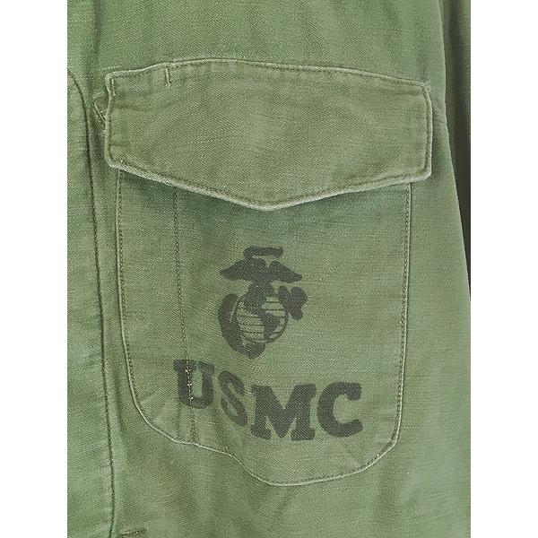 古着 50-60s 米軍 USMC P-58 ミリタリー ユーティリティー シャツ