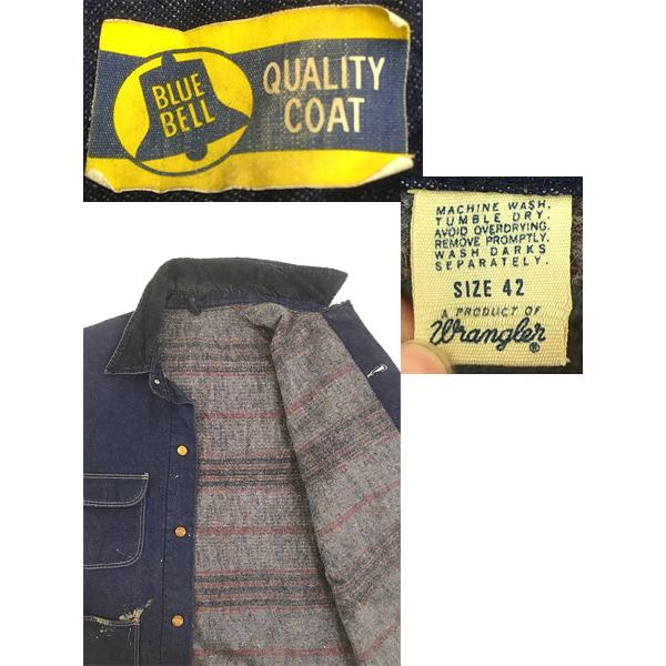 古着 60-70s Wrangler BLUE BELL ブランケット ライナー 濃紺 デニム