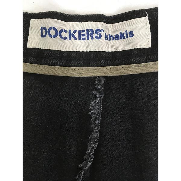 古着 90-00s Dockers スーパー ブラック デニム チノ タック パンツ