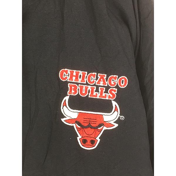 古着 90s STARTER NBA Chicago BULLS ブルズ パデット ナイロン ジャケット パーカー XL_2