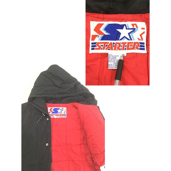 古着 90s STARTER NBA Chicago BULLS ブルズ パデット ナイロン ジャケット パーカー XL_8