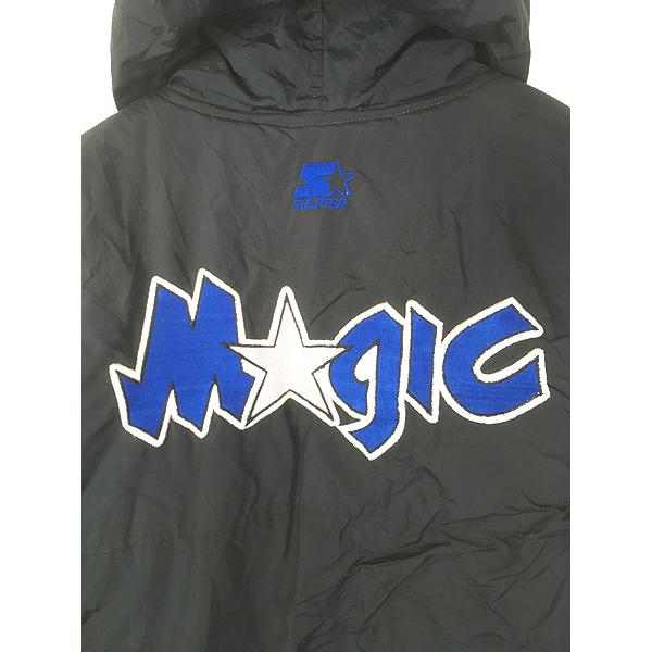古着 90s STARTER NBA Orlando Magic マジック パデット ナイロン ジャケット パーカー S_3