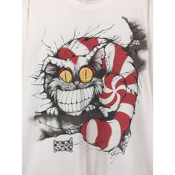 古着 90s USA製 Wonderland T-shirt White 不思議の国のアリス 半袖 T 