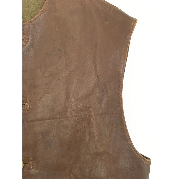 古着 40s イギリス軍 British Army Leather Jerkin WW2 ミリタリー